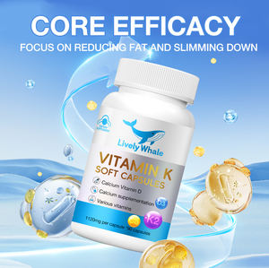 Lively Whale Cálcio D3 K2 Softgels OEM ODM Private Label Adulto Óssea Saúde Fórmula Original Factory - Product Image 3