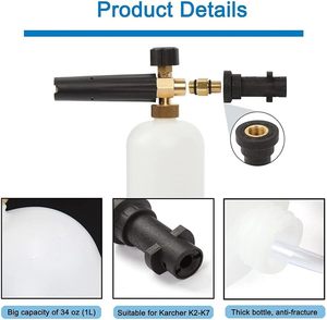 Cañón de Espuma Eléctrico Universal de 1000W, Pistola de Pulverización de Material de Latón para Lavadora de Coches, Lanza de Espuma de Camión, Herramienta de Lavado de Coches de Plástico - Product Image 5