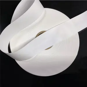 空白の白いナイロン洗濯ラベル生地バーコード印刷テープ