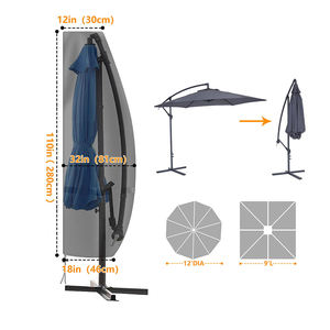 Couverture de parapluie imperméable de <span class=keywords><strong>parasol</strong></span> de patio de <span class=keywords><strong>protection</strong></span> solaire adaptée aux besoins du client de tissu de PE/oxford - Product Image 1