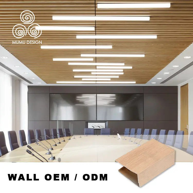 MUMU — panneau de plafond en alliage d'aluminium, Design de feuille carrée personnalisée, avec bras suspendu, aluminium