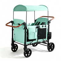 Vélo de montagne pliable avec poussette-remorque pour bébé, convertible assis/allongé, pour jumeaux, deuxième enfant, ou camping-car pour quatre personnes