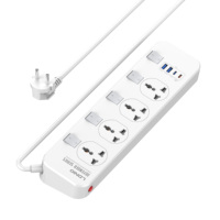 Haute qualité LDNIO SC4408C multiprise 4 Outlest + PD20W prise de courant d'extension de Port de Charge rapide USB avec interrupteur individuel