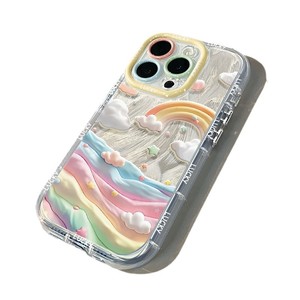 Rainbow <strong>Clouds</strong> Mirror Printing Space Transparent TPU Mobile Phone Cover Case for <strong>Iphone</strong> 17 8 X Xr Xs 11 12 13 14 15 16 Pro Max - Product Image 6