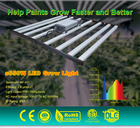 Lampe de culture LED verticale pour jardin intérieur, 6 barres, 480W 650W, spectre complet, Spyder Fluenc LED Grow Light