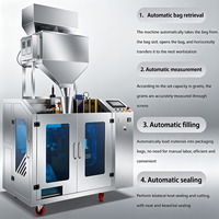 Machine d'emballage verticale automatique multi-têtes pour sachets préformés de granulés, graines, céréales et grains de café