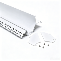 Profilé LED en aluminium 6063 de haute qualité pour bande lumineuse, canal LED pour cloison sèche avec couvercle PMMA/PC, anodisation certifiée CE, garantie 5 ans