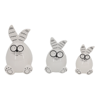 Moderne Kunst Heimdekoration Oster-Party Keramik-Deko Hasen-Handwerk Geschenk Keramik-Hasenfigur