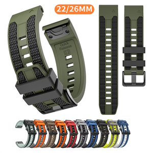 Correa de Silicona Deportiva de 26mm 22mm para Reloj Inteligente Garmin Fenix 8 Pro E 7X 6 5X Tactix Instinct Forerunner 970 965 - Product Image 1