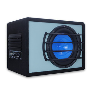 Subwoofer bleu de 10 pouces, 12V, 4 ohms, sensibilité 92 dB, boîte en bois, système audio pour voiture - Product Image 2