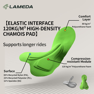 <span class=keywords><strong>Pantaloncini</strong></span> <span class=keywords><strong>da</strong></span> Ciclismo Lameda Pro <span class=keywords><strong>da</strong></span> Uomo con Imbottitura 3D in Chamois, Pantaloni <span class=keywords><strong>da</strong></span> <span class=keywords><strong>Bici</strong></span> ad Alta Elasticità e Compressione per Ciclismo su Strada - Product Image 2