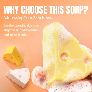 Savon artisanal en barre à marque privée, hydratant et nourrissant à <span class=keywords><strong>la</strong></span> glycérine, nettoyant doux, en forme de <span class=keywords><strong>fromage</strong></span>, au lait de chèvre - Product Image 5