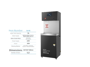 Distributeur d'eau domestique et extérieur en acier inoxydable, à chargement par le bas, avec osmose inverse, eau chaude et froide, grand format, élégant et à commande tactile - Product Image 4