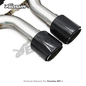 Escape Trasero Personalizado para Porsche Boxster/Cayman 987/987.1/987.2 2.7/2.9/3.4 2006-2012, Tubo de Escape Boska SS304 con Puntas de Silenciador - Product Image 6