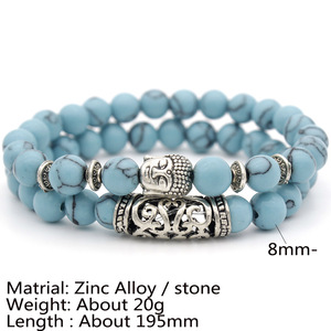Bracelet <span class=keywords><strong>de</strong></span> perles <span class=keywords><strong>de</strong></span> Bouddha en <span class=keywords><strong>pierre</strong></span> <span class=keywords><strong>de</strong></span> <span class=keywords><strong>lave</strong></span> pour hommes Jade vert Roche volcanique Turquoise Guérison Équilibrage Yoga Bijoux Diamant <span class=keywords><strong>Pierre</strong></span> principale - Product Image 4