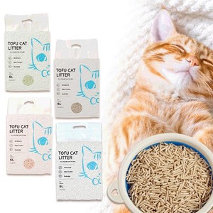 Litière pour chat en tofu végétal en gros, en stock, désodorisante, absorption rapide, forte absorption, élimination des odeurs - Product Image 1