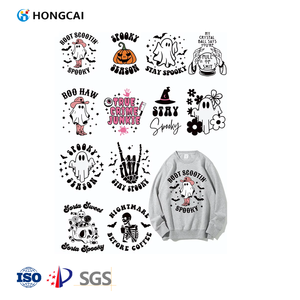 Pabrik Hongcai desain huruf Halloween grosir transfer cetak DTF passol transfer untuk garmen - Product Image 1