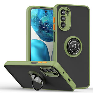 <span class=keywords><strong>Moto</strong></span> G52 G51 G71 G200 G 5G G50 G41 G31 G22 Premium Quality Matte PC Car Holder Ring Phone Case For Motorola - Product Image 4