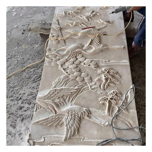 Escultura en Relieve de Mármol Beige PAIA STONE, Tallada a Mano, Estatua de Pared para Patio, Origen Fujian, 1 Año de Garantía - Product Image 1