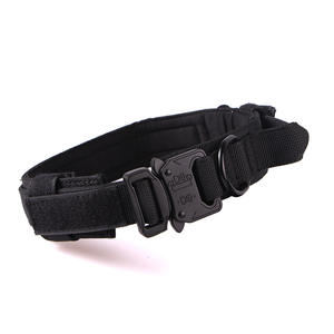 <span class=keywords><strong>Collar</strong></span> táctico de nailon con hebilla de Metal de alta resistencia, accesorio ajustable para entrenamiento de mascotas, con mango - Product Image 3