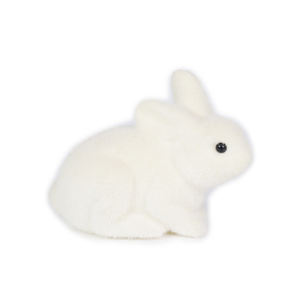 Decoración para fotografía de Pascua Prop decoración de fiesta Pascua blanco hogar mascota paja muñeca conejito - Product Image 5