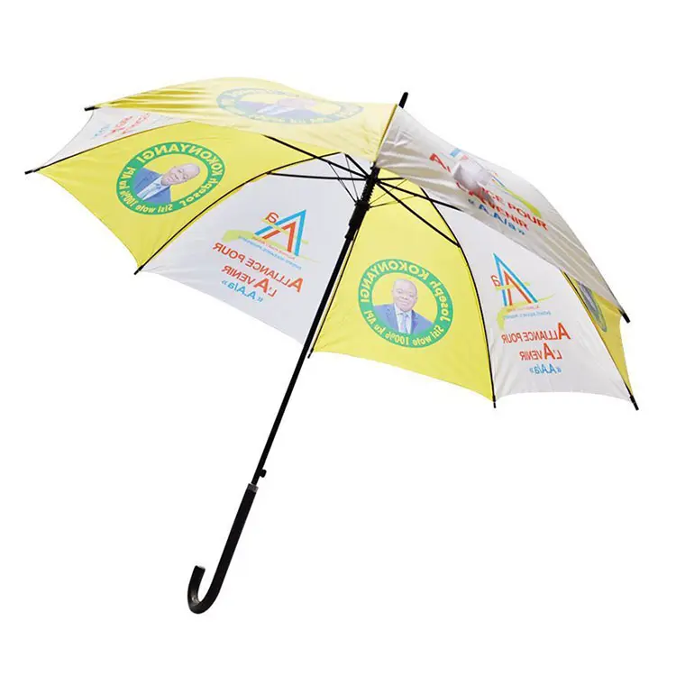 Parapluie solide coupe-vent à ouverture automatique incassable de 23 pouces Parapluie droit d'affaires personnalisé pour hommes