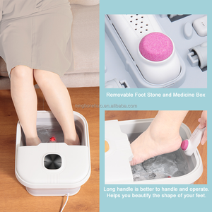 Appareil de spa pour les pieds pliable, masseur pour les pieds, bulles, chaleur, pierre pour les pieds détachable, soulagement pour vous-même - Product Image 3