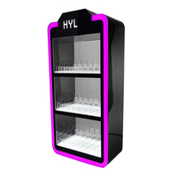 Présentoir Transparent à 3 étagères, comptoir acrylique à Led pour tabac, présentoirs d'exposition avec lumières led pour magasin de fumée