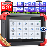 Xtool D7 2-en-1 Programmeur de clés de voiture et machine de réinitialisation IMMO, 36+ fonctions, scanner de système complet, outil de diagnostic automobile OBDII avec IA