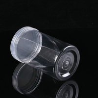 Bocaux en plastique PET vides, contenants en plastique transparent pour biscuits, avec couvercles en plastique pour l'emballage alimentaire