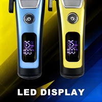 Tondeuse à cheveux professionnelle Kemei KM-1911 pour hommes, lame DLC, moteur sans balais à rotor externe avec chargeur de base et écran LED pour la coupe de cheveux