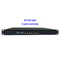 Appliance de sécurité réseau pare-feu 1U pour montage en rack, 8 ports 2.5G, 2 ports 10G SFP+, double alimentation optionnelle pour VPN d'entreprise, SD-WAN Edge