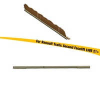 Haosheng Nouveauté Extensions de bas de caisse Noir brillant 2 sections pour Renault Trafic Deuxième restylage LWB 2021+