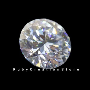 Piedra Suelta de Moissanita con Corte Redondo, Color D, Claridad VVS1, Gema para Joyería, Todos los Tamaños Disponibles para Personalizar - Product Image 4