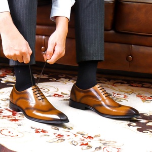 Nouvelles Chaussures en Cuir Décontractées pour Hommes, Sur Mesure, Meilleures Ventes, Imperméables, Semelles Épaisses en Caoutchouc, Finition Vernie, Fermeture à Lacets - Product Image 2