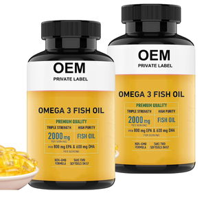 Gélules d'huile de poisson oméga-3, contenant 800 mg d'EPA et <span class=keywords><strong>600</strong></span> mg de <span class=keywords><strong>DHA</strong></span>, favorisent la santé cardiaque et articulaire - Product Image 1