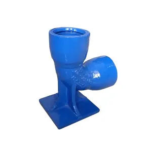 epoxy coating ductile cast iron double socket with duckfoot short radius 90 bend/elbow