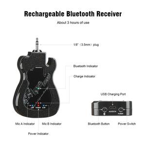 Professional Dual Rechargeable <b>Wireless</b> Karaoke System UHF Handheld Dynamic <b>Microphone</b> Set BT Receiver <b>Microphone</b> Metal Material - Product Image 5