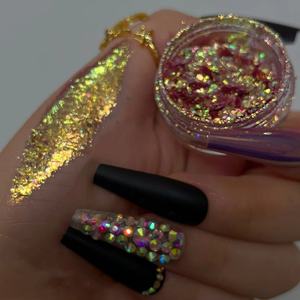 Poudre de paillettes Aurora biodégradable, végane, non toxique, pour fard à paupières, ongles, maquillage corporel - qualité cosmétique écologique, fabrication OEM/ODM - Product Image 5