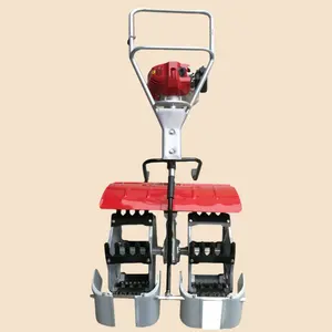 Mini équipement de paddy agricole de haute qualité Machine de désherbage de paddy à essence de petite puissance à 2 rangées pour le prix du désherbeur de paddy