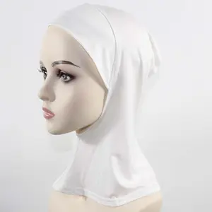 Full Cover Inner Muslim Cap Hijab Underscarf 100% Jersey Modal Plain Soild Color Islamic Head Wear Hat Underscarf Inner Hijab