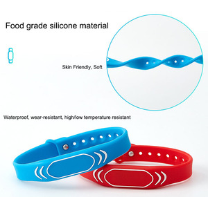 Trẻ em dây đeo cổ tay RFID Silicone dây đeo cổ tay vòng đeo tay truy cập. Kiểm soát RFID chip cổ tay vòng đeo tay ban nhạc cho công viên nước - Product Image 6