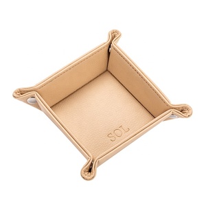 Organisateur de stockage bon marché en gros d'usine porte-gobelet mini <span class=keywords><strong>plateau</strong></span> en cuir pliant pour la promotion - Product Image 1