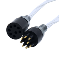 Connecteur sous-marin étanche haute tension et haute intensité pour eaux profondes, câble et prise 6 broches mâle/femelle, norme IP68, placage or