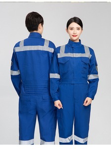 Ensemble d'uniformes de travail de protection <span class=keywords><strong>Salopette</strong></span> ignifuge et épaissie en pur coton avec fonction antistatique et logo personnalisé - Product Image 5
