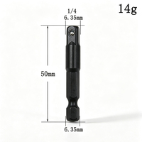 Jeu d'adaptateurs de douilles pour perceuse à percussion 40CR-V, 3 pièces, tiges hexagonales chromées 1/4", 3/8", 1/2"