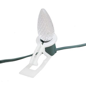 All-In-One Waterproof Battery Powered LED Plastic Clips Universal <strong>Gutter</strong> Shingle <strong>Hook</strong> for C7/C9 Mini Lights IP33 Rated - Product Image 2