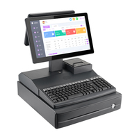 Caja Registradora Ultra Delgada POS-Windows 7/10 con Pantalla Táctil de 15.6 Pulgadas, Sistema POS de Escritorio Android Windows