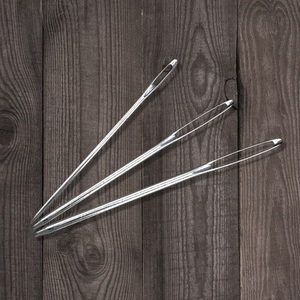 Agujas de Coser a Mano con <span class=keywords><strong>Punta</strong></span> <span class=keywords><strong>Redonda</strong></span> y Ojo Grande, Color Dorado y Plateado, para Bordado con Cinta y Punto de Cruz, Venta al Por Mayor - Product Image 3
