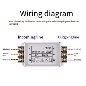ตัวกรองไฟฟ้า CW4L2-S(005)3A ถึง 40A ชนิดเทอร์มินัล 220v AC EMI แหล่งจ่ายไฟ ตัวกรองป้องกันการรบกวน - Product Image 5